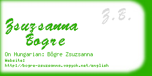 zsuzsanna bogre business card
